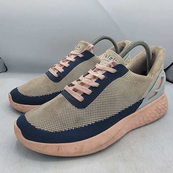 Kizik Athens Bahama Hands Free Womens 9.5 Athletic Shoes Gray Pink Blue Casual - Picture 4 of 13